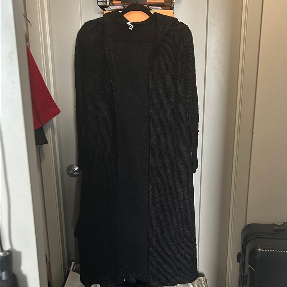 Forever 21 Black Longline Coat